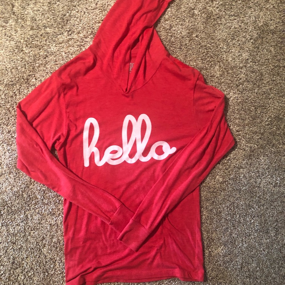 Small hello apparel thin hoodie